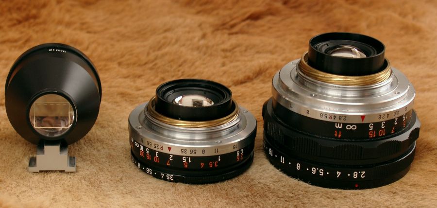 21mm Finder, 28/3.5 and 21/2.8